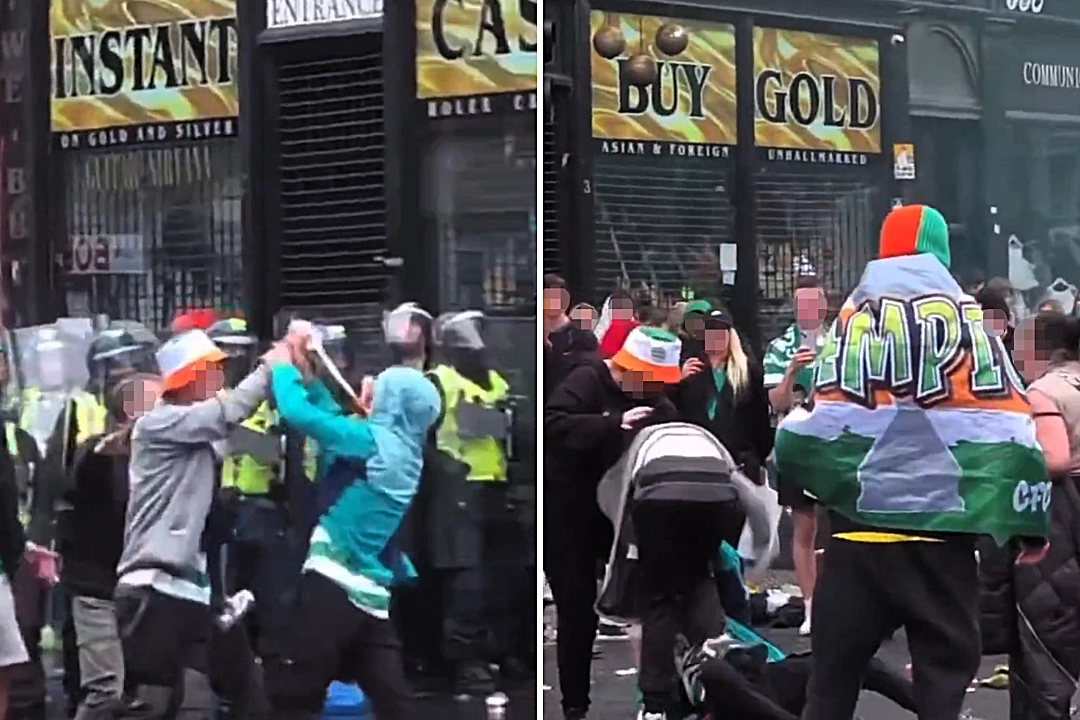 Celtic Fans Brawl in Glasgow City Centre After Title Win