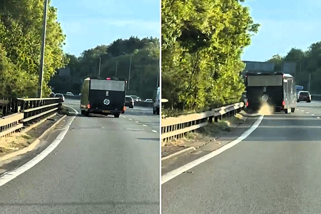 Speeding Driver Loses Control of Trailer on M25 Causing Motorway Chaos