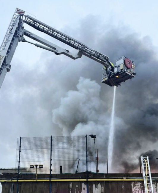 Firefighters Tackle Recycling Centre Blaze in Dunkirk Early Morning