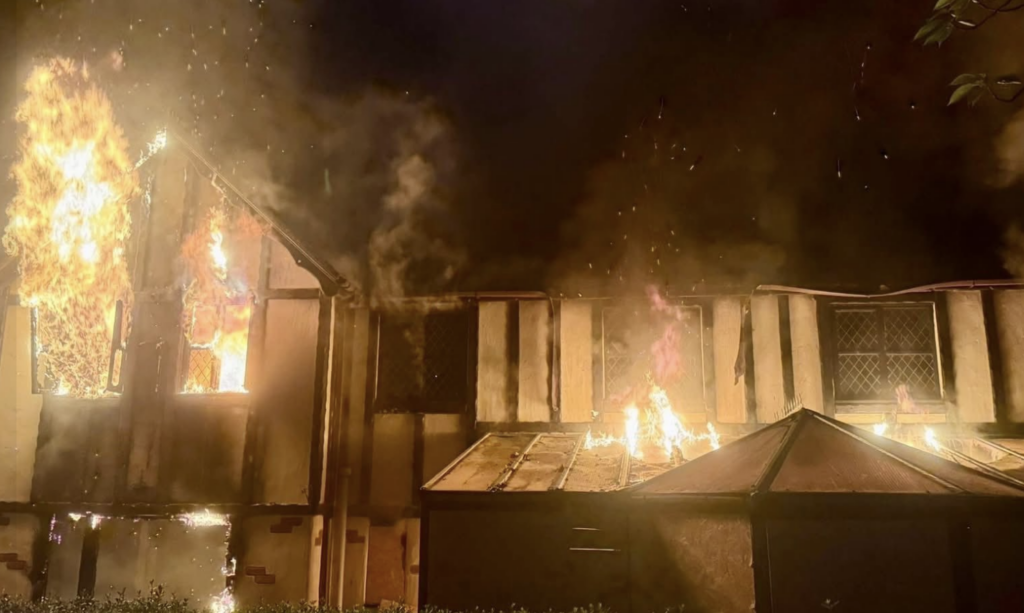 Arson Fire Devastates Large Derelict House in Harlow