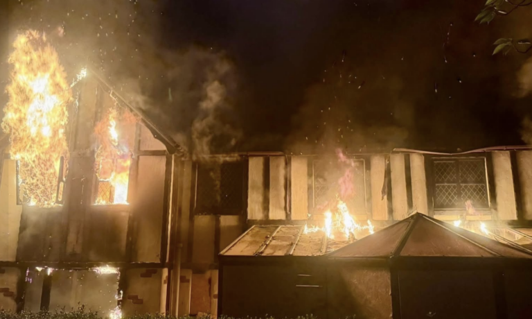 Arson Fire Devastates Large Derelict House in Harlow