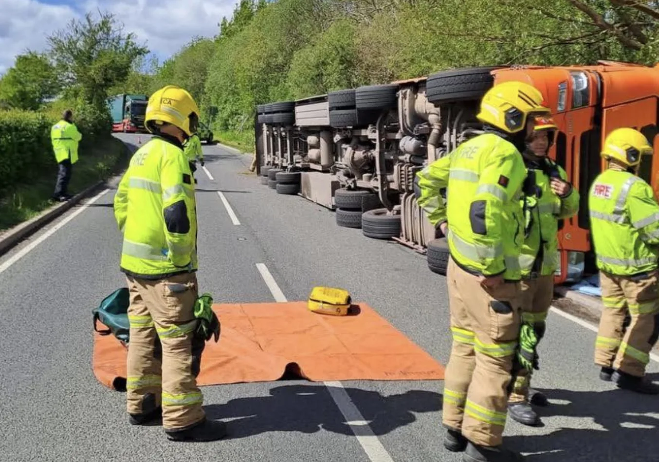 Driver Rescued After Shropshire Lorry Carrying 450 Sheep Overturns