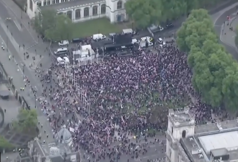 Met Police Arrest 11 Amid 80,000 Rival London Protests