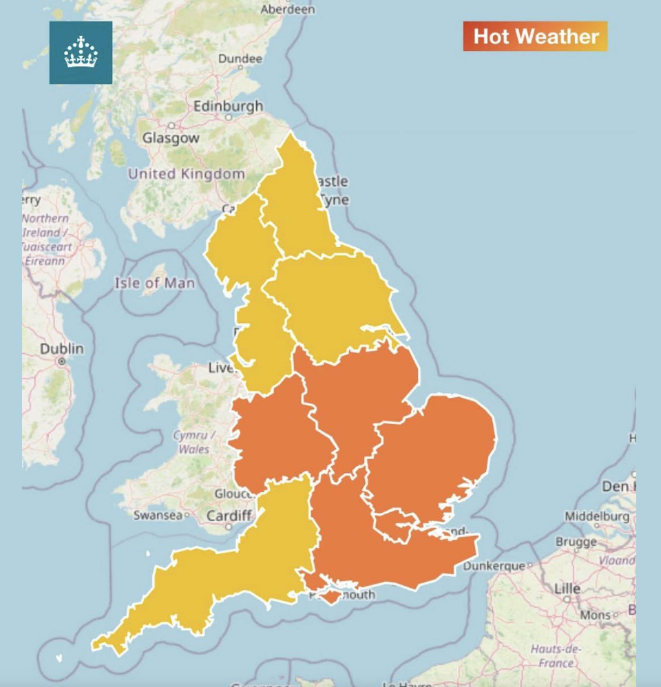 Amber Heat Alerts Issued Across England Amid Rising Temperatures