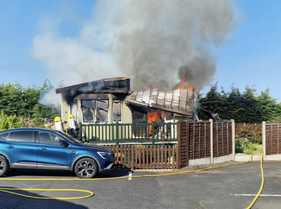 Bridgnorth Caravan Fire Destroys Park Home No Injuries