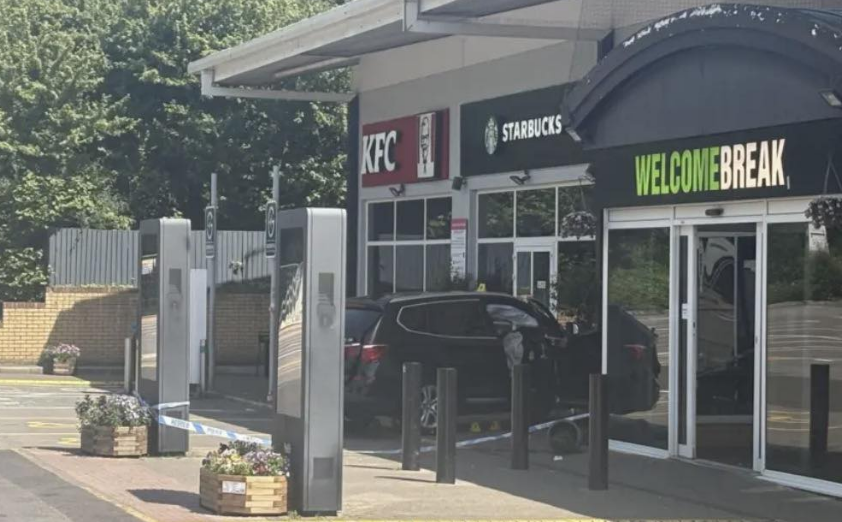 Three Hurt After Car Hits Retail Unit at Cardiff Gate Services