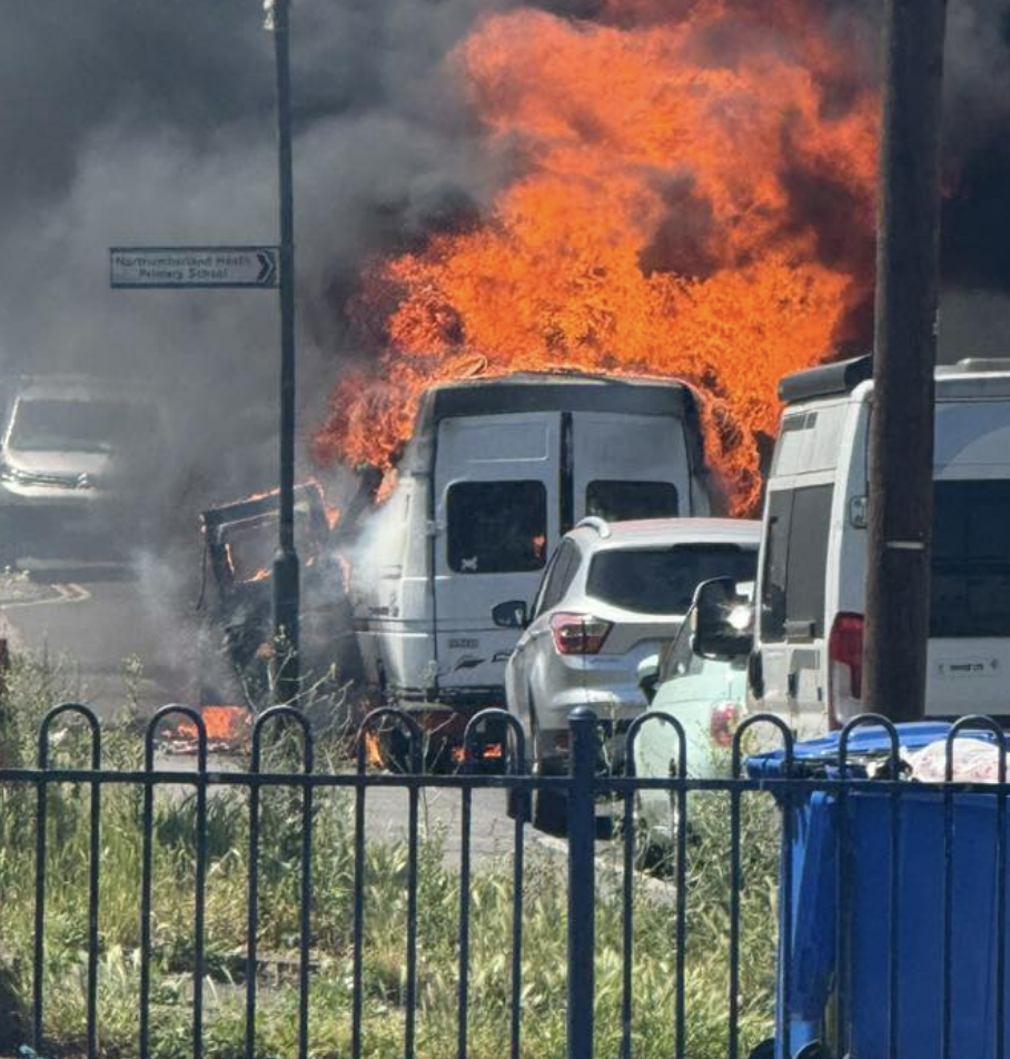 Firefighters Tackle Vehicle Blaze Outside Hovis Factory in Erith