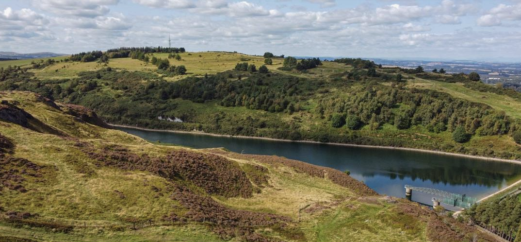 Large Grass and Gorse Fire Near Torduff Reservoir Edinburgh
