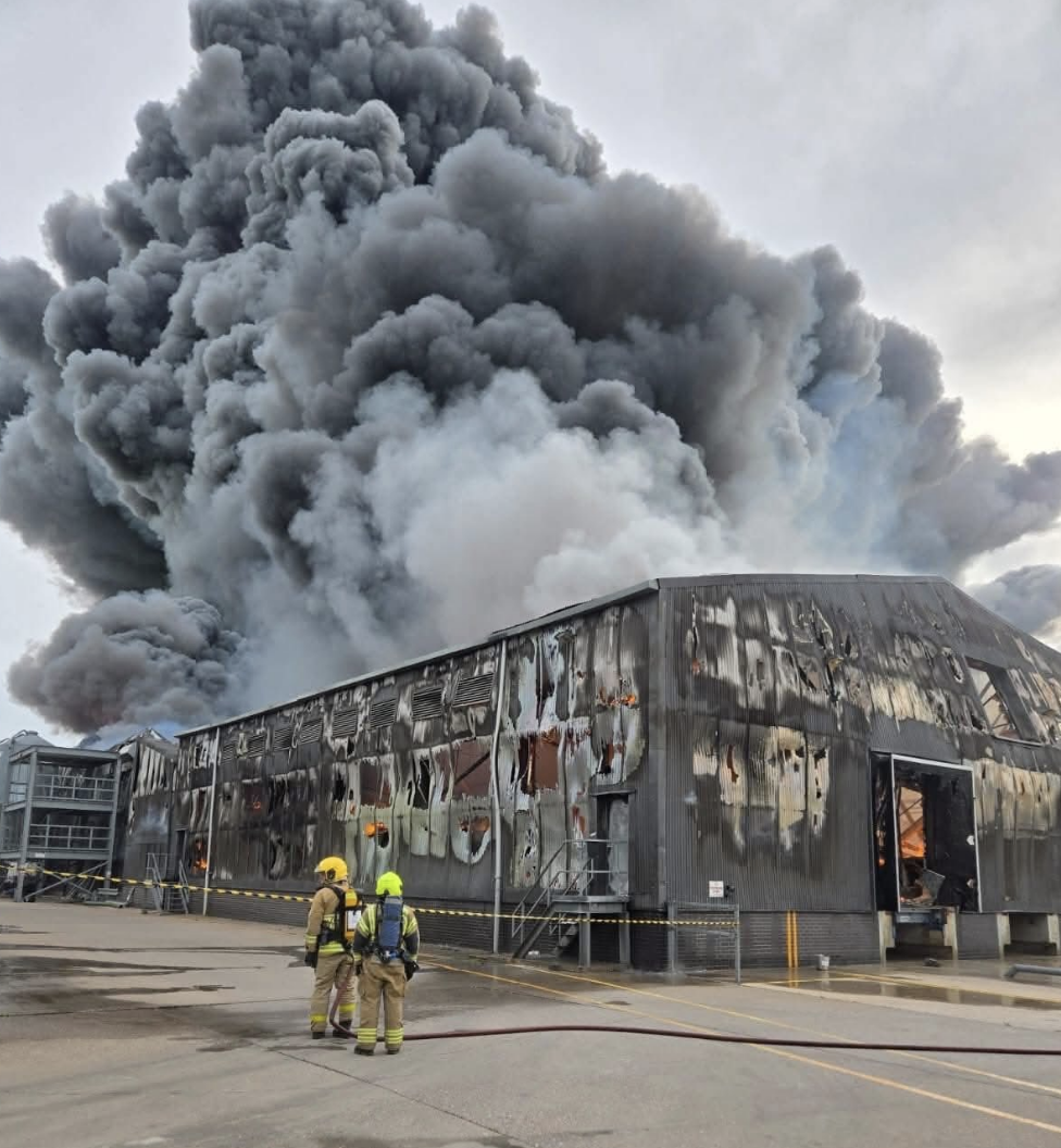 Large Fire Erupts at Checkley Farm in Cheshire Early Today