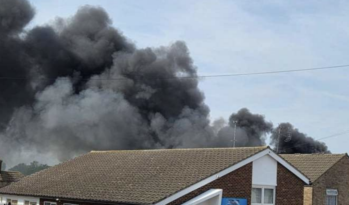 Massive Smoke Clouds Rise Over Chatham After Former School Blaze