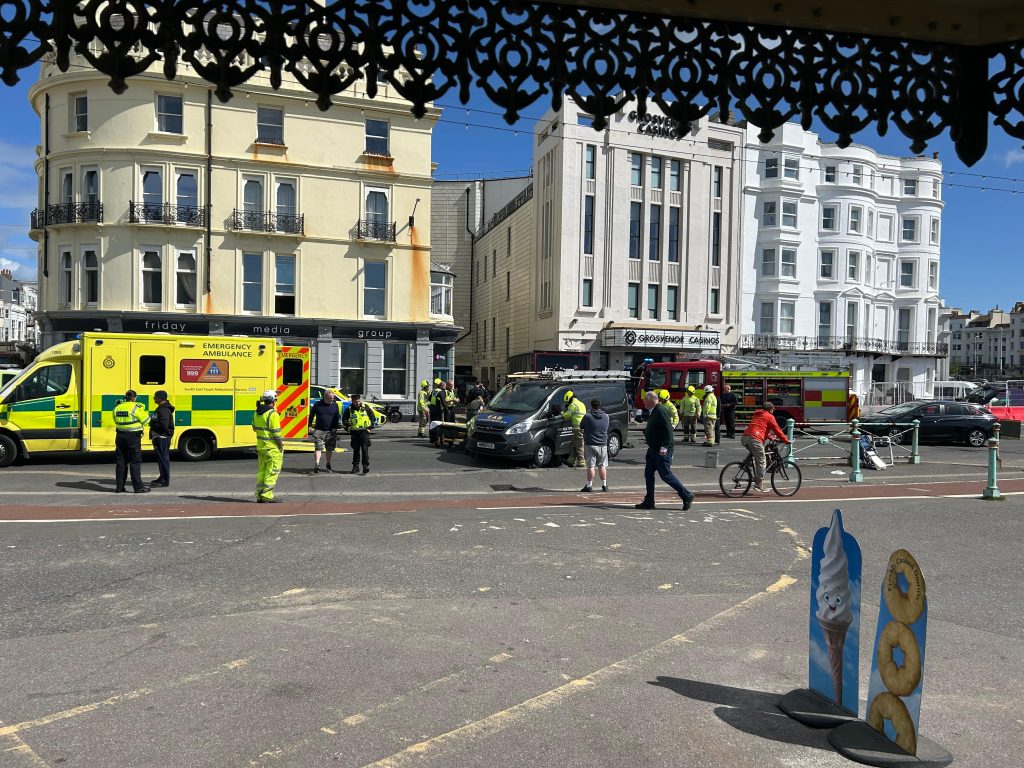 Motorcyclist Seriously Injured in Brighton Van Collision on Grand Junction Road