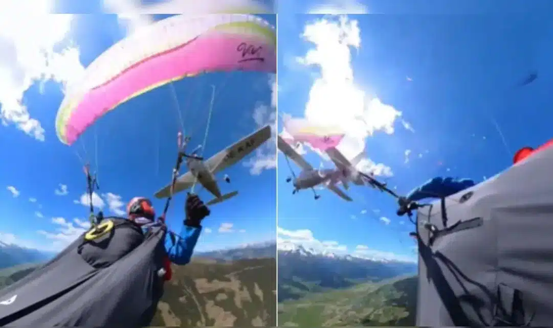 Paraglider Survives Near Miss After Plane Cuts Through Canopy in Austrian Alps