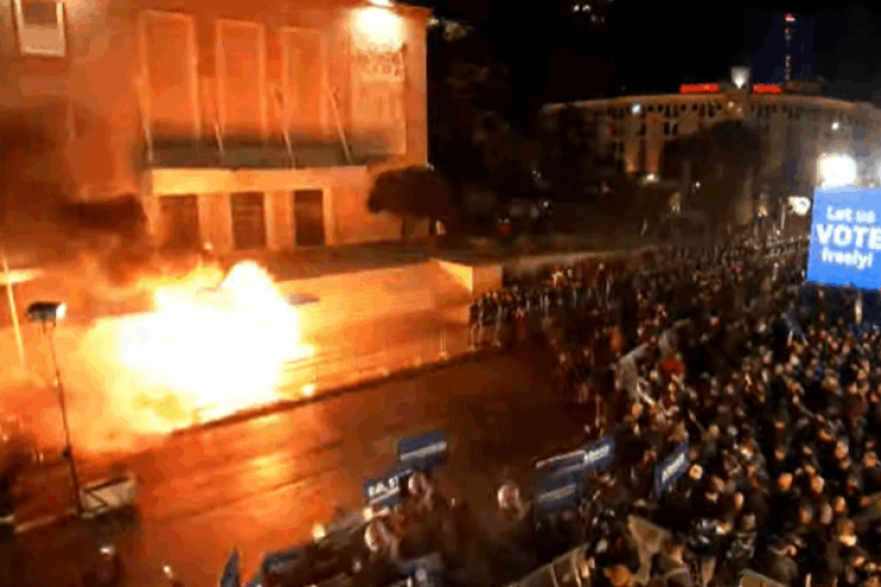 Albania Protests Escalate as Crowds Storm PM’s Office in Tirana