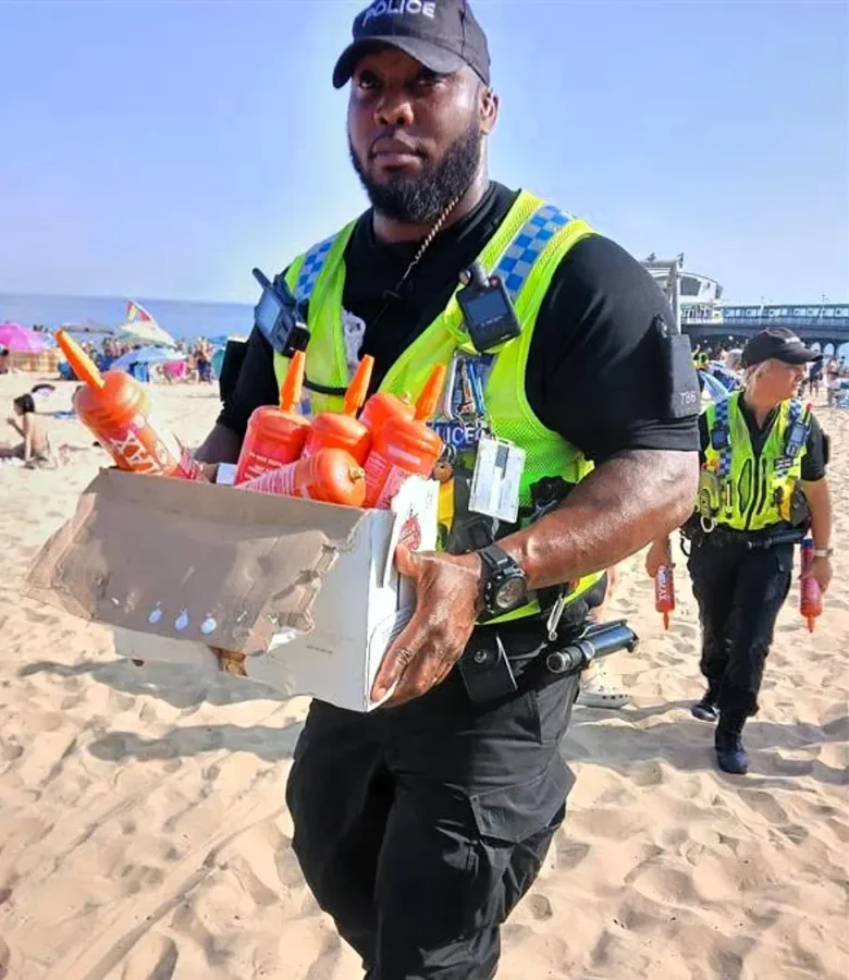 Police Tackle Laughing Gas Chaos at Bournemouth Beach Heatwave