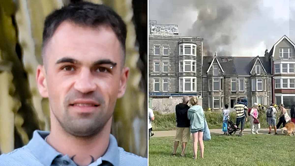 Builder Dies in Newquay Hotel Fire After Struggling with Debt