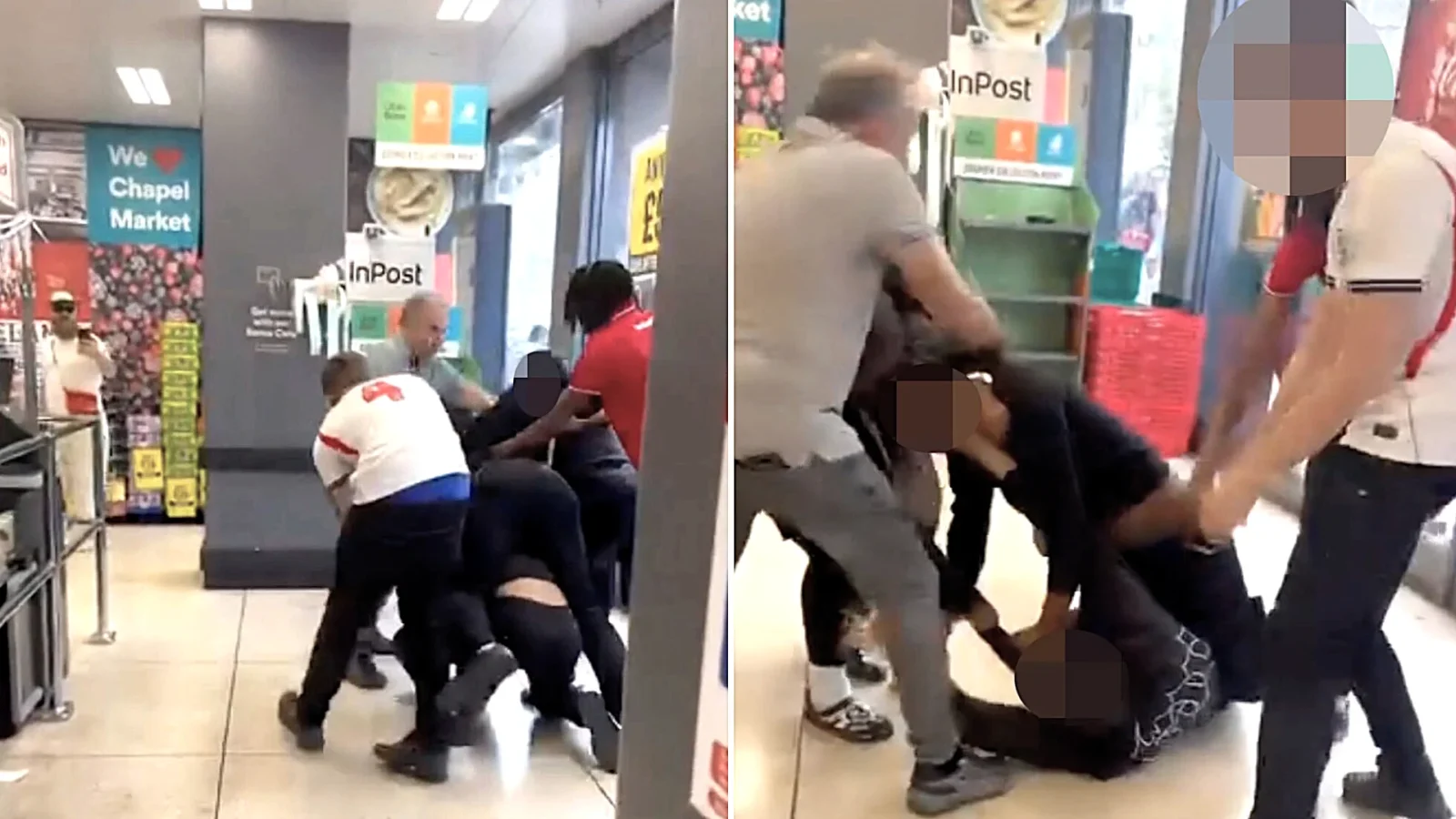 England Fan Breaks Up Violent Brawl at Iceland Store in Islington
