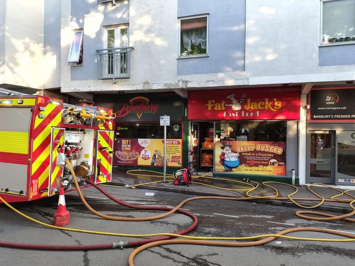 Banbury Takeaway Fire Tackled Overnight by Oxfordshire Fire Crews