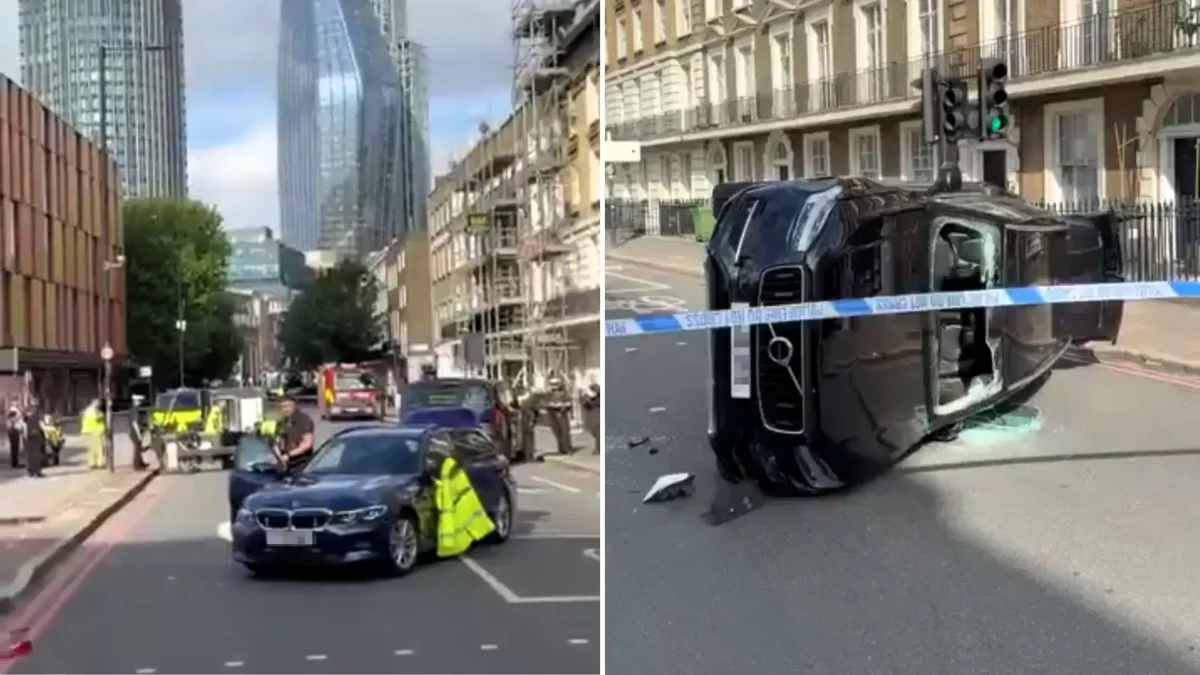 Manic Driver Causes Police Car Flip During London Chase