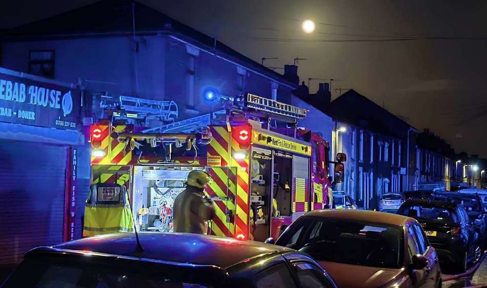 Fire Crews Battle Large Blaze in Sheerness on Richmond Street