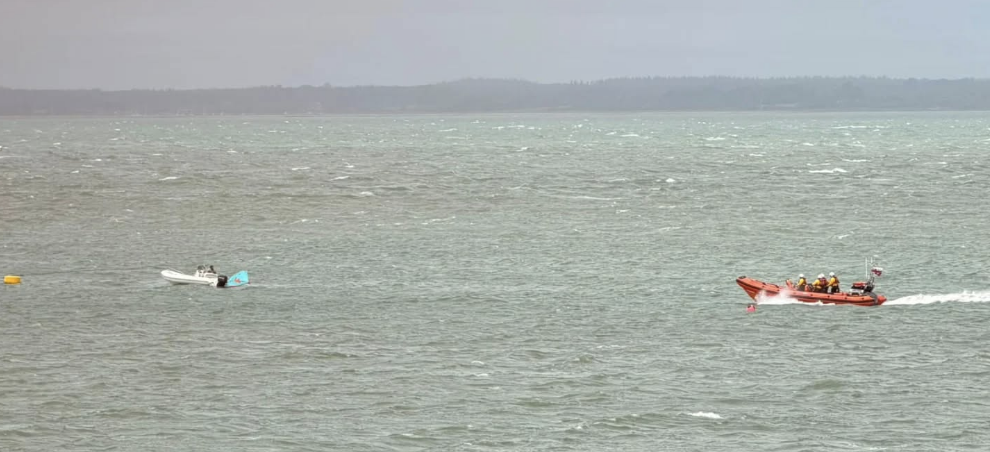 Cowes RNLI Rescues Unoccupied Rib Near Gurnard After Windsurfer Alert