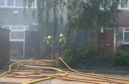Firefighters Rescue Dogs from House Blaze in Crawley Broadfield