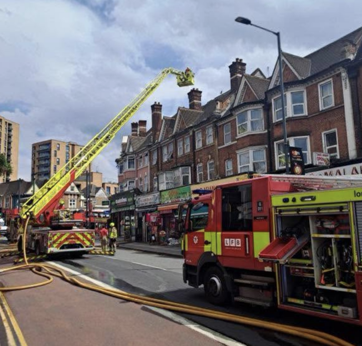 Major Fire Hits Two Shops and Flats on Wembley High Road