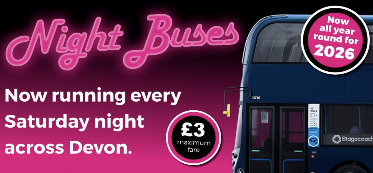 Devon Night Bus Hits 30,000 Passengers Delivering Safe Trips Home