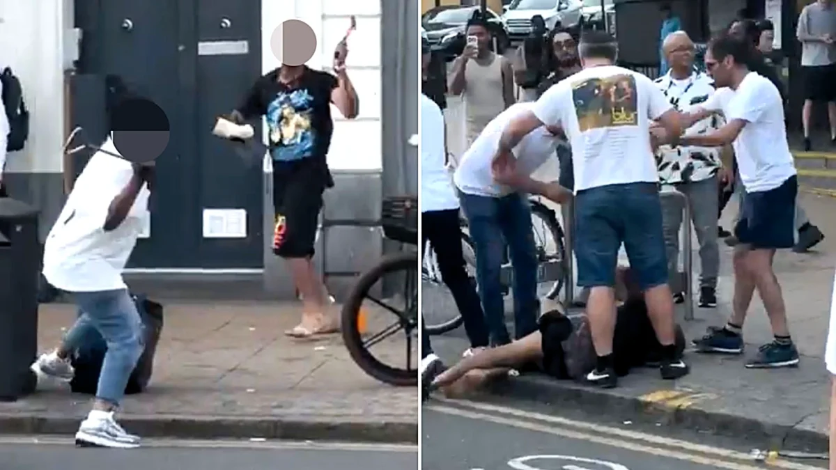 Man Uses Camping Chair as Weapon in Wood Green Street Brawl