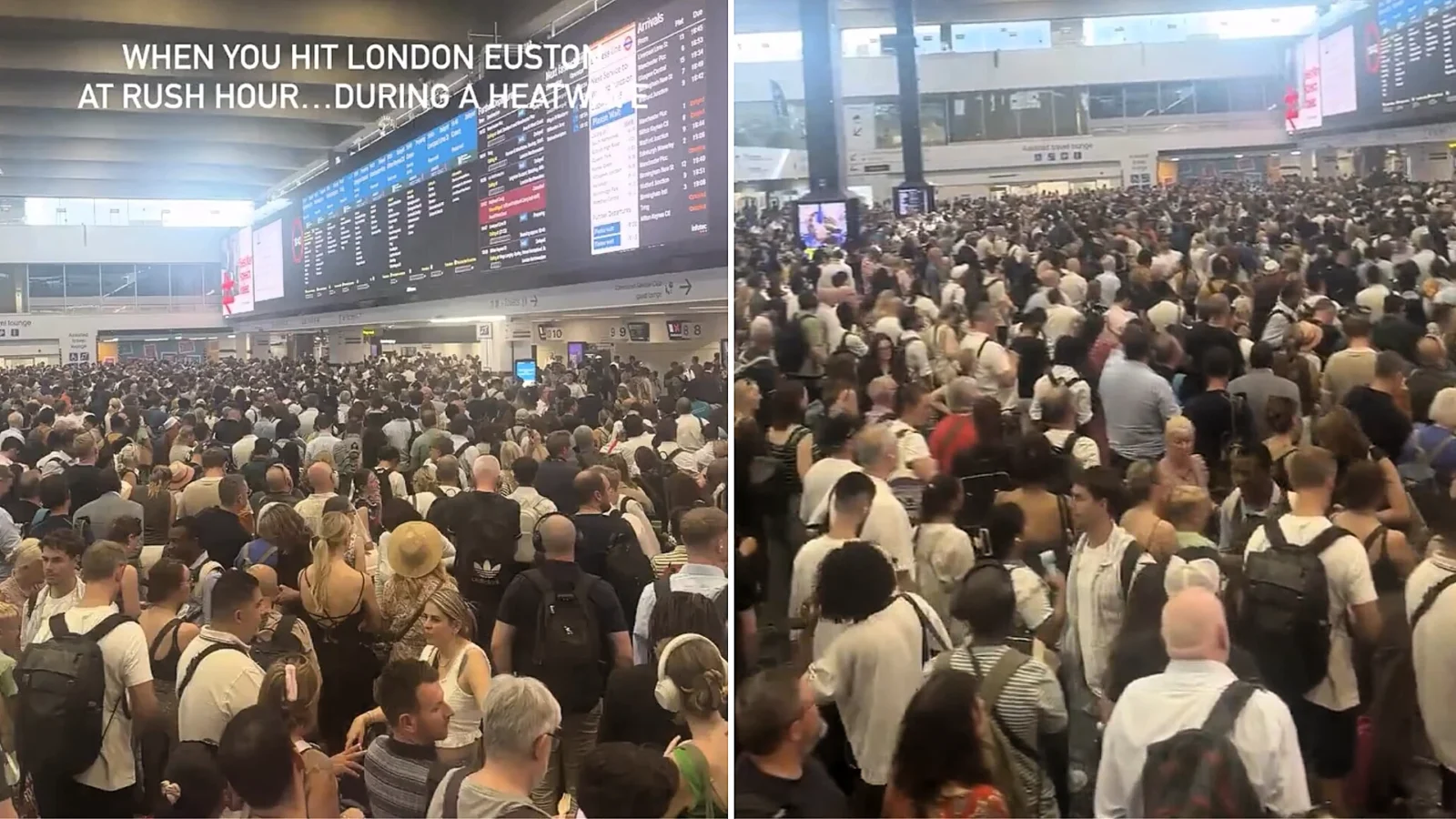 Thousands Stranded at London Euston as 37°C Heatwave Hits Rail Services