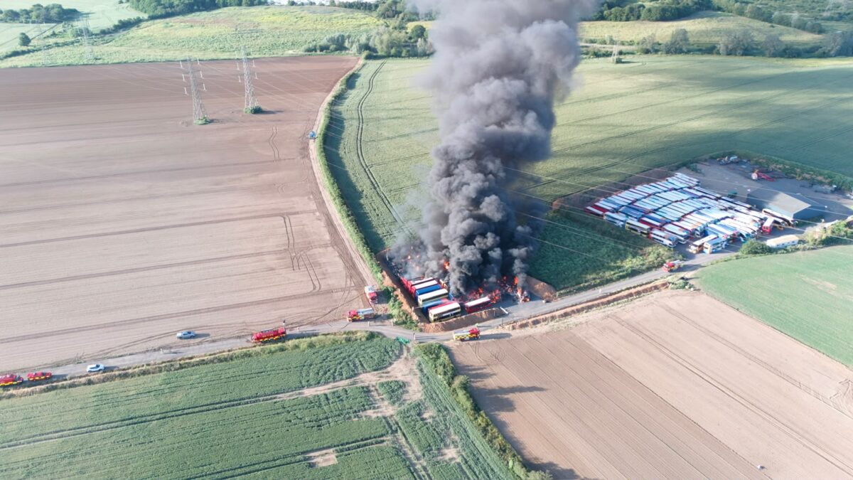 Deliberate Blaze Destroys 36 Buses in Chadwell St Mary Yard