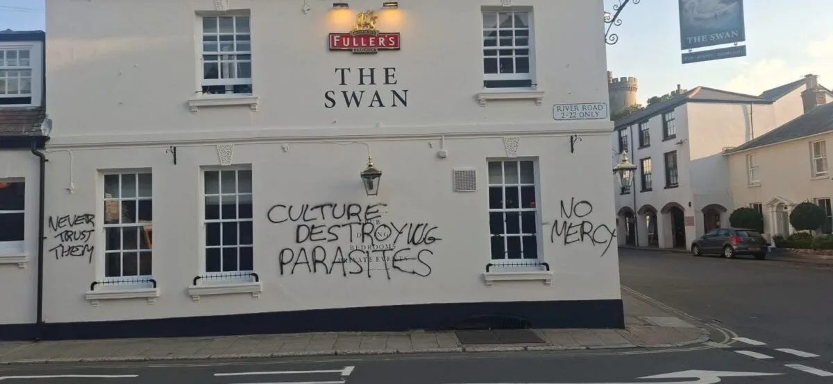 Police investigate linked vandalism attacks after Arundel hotel sprayed with graffiti and pelted with eggs