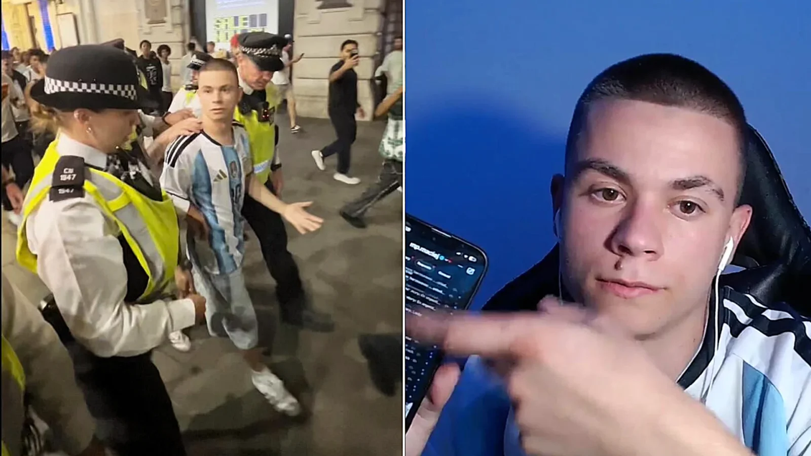 ‘Ragebaiting’ TikToker rescued by police from angry England fans
