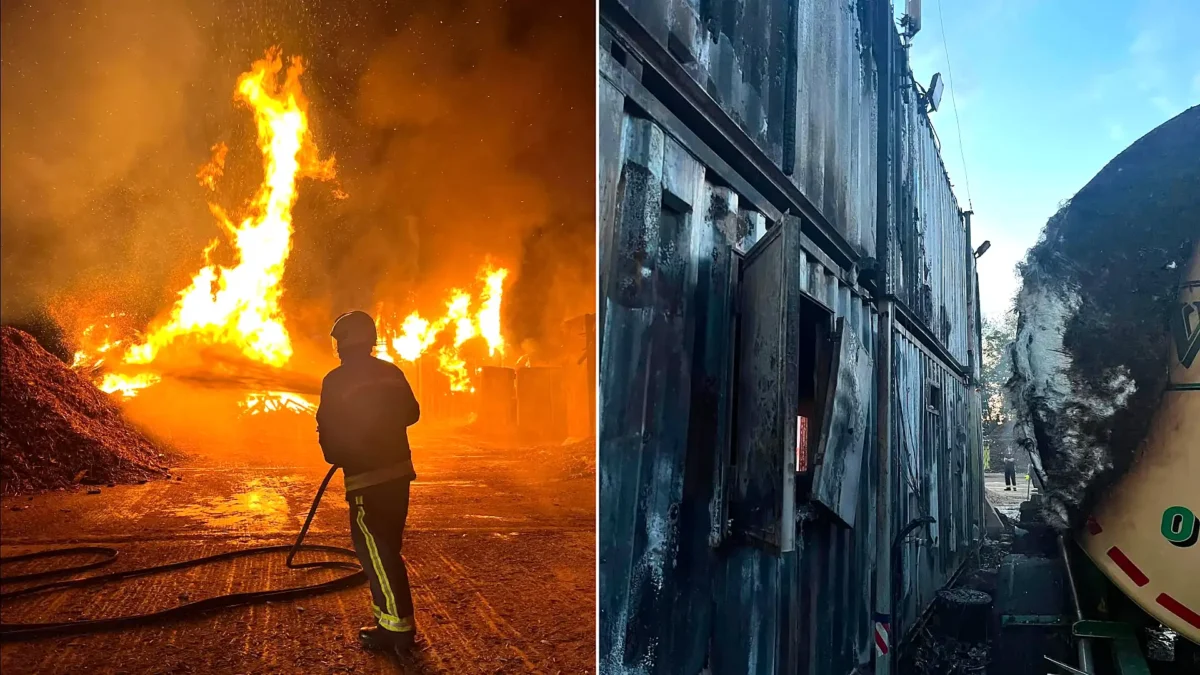 200 Tonnes of Timber Go Up in Flames as Fire Crews Battle Massive Somerset Blaze