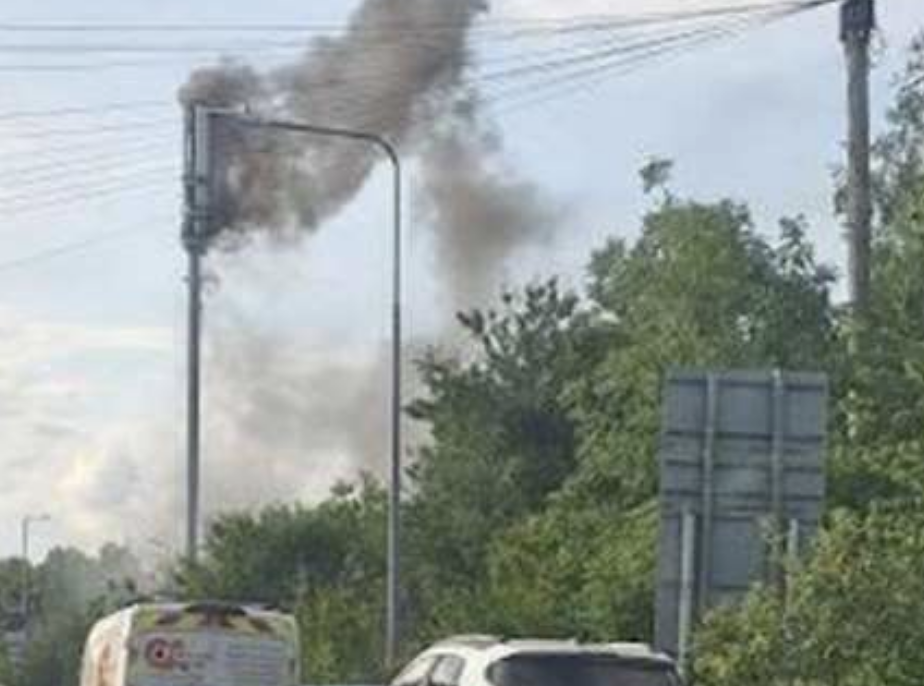 Telecoms Tower Blaze Near A299 Thanet Way in Broomfield Herne Bay