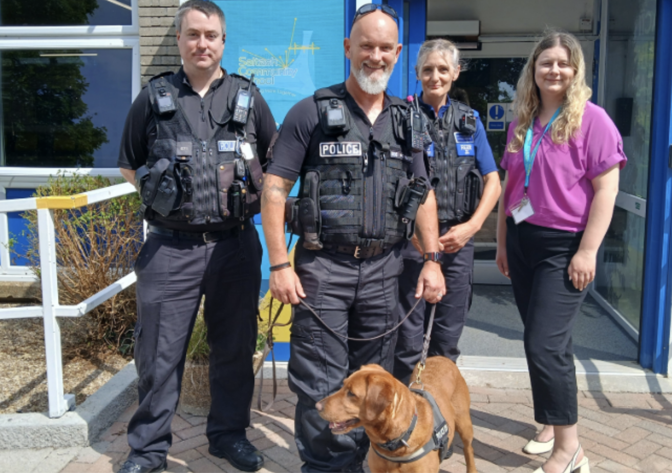 Police Dog Skye Visits Saltash School to Boost Drug Awareness