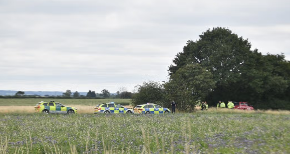 Emergency Services Respond to Incident at Langar Airfield Nottinghamshire