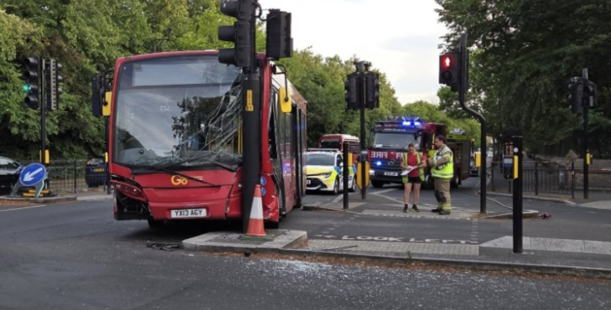 Bus Crash Closes College Road Near Crystal Palace