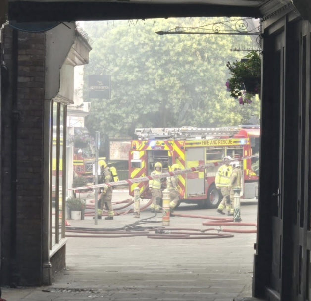 Firefighters Tackling Major Blaze In Winchester City Centre