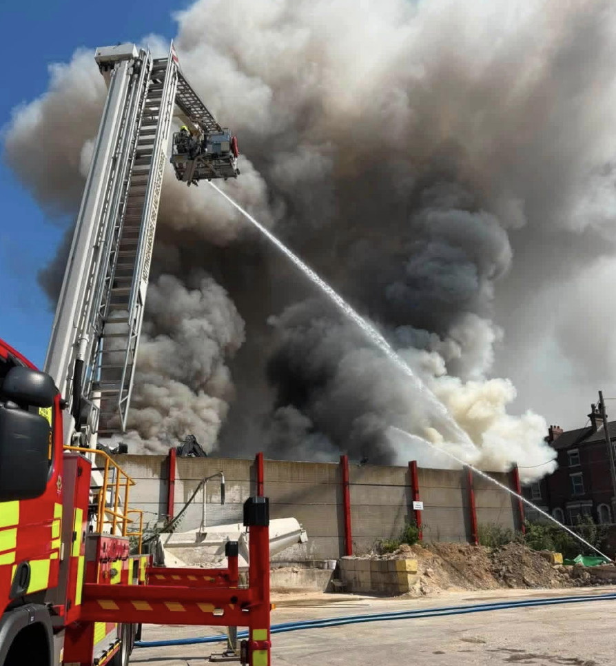 Large Scrapyard Fire on Radford Road Basford Tackled by Fire Crews