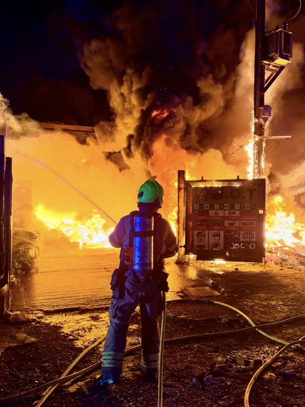 Over 40 firefighters battle major overnight blaze at industrial site in Grays