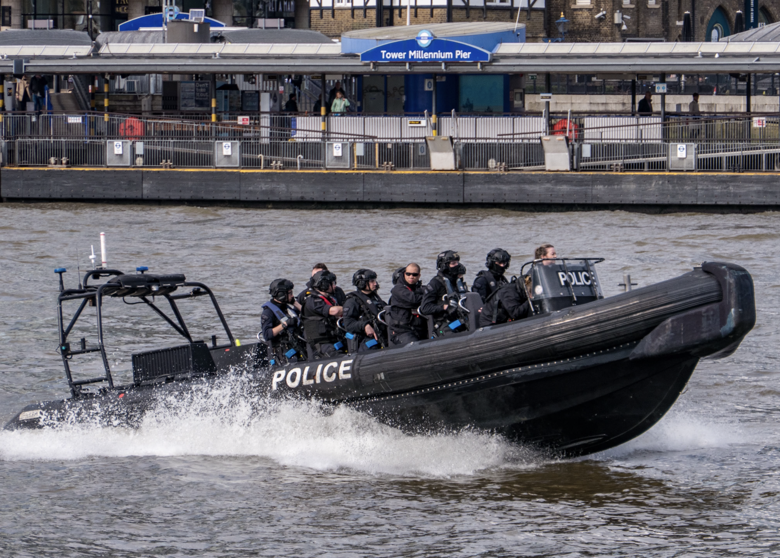 Emergency Response After Police Boat Crashes Into Westminster Bridge