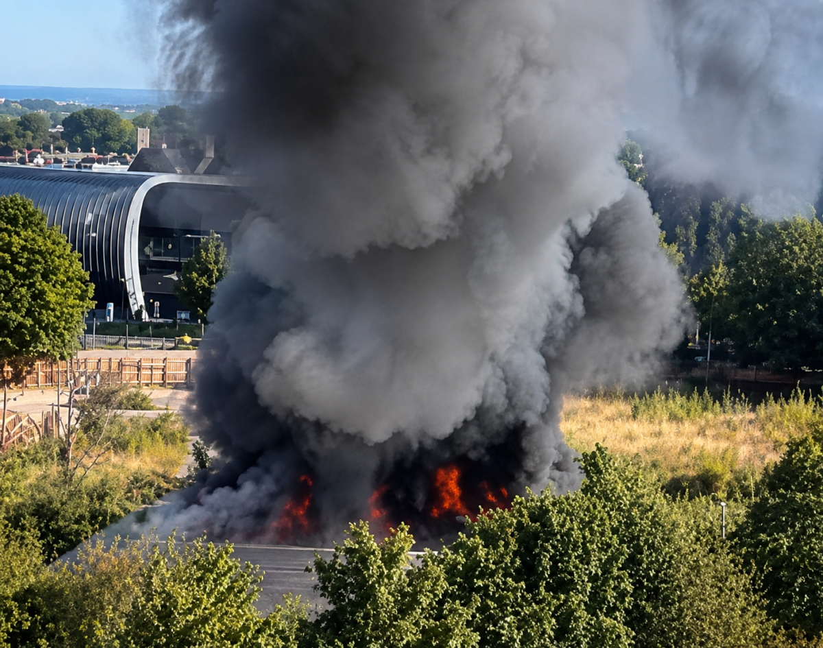 Huge Industrial Fire Erupts Beside Railway in Slough as Trains Cancelled