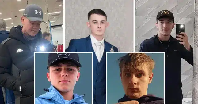 Five teenagers killed in M9 wrong-way crash named as investigation continues