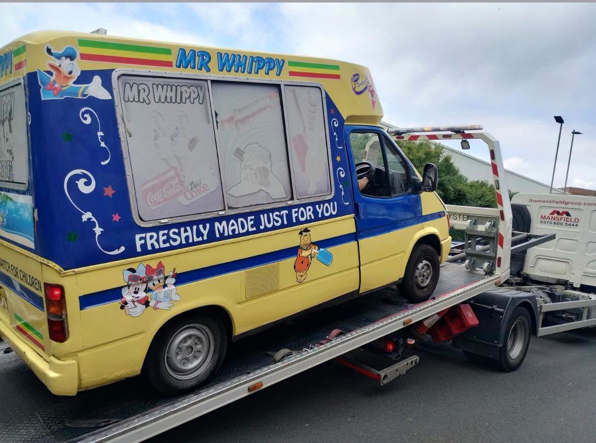 Ice cream van seized three times in two months after banned driver repeatedly caught behind the wheel