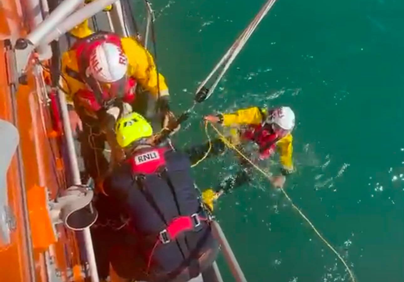 Person rescued from sea after disappearing from view near Worthing Pier