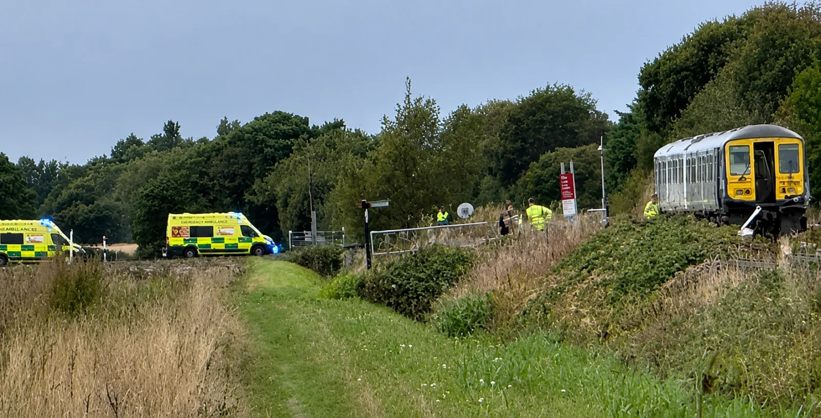 Man dies after train collides with van at Burscough level crossing
