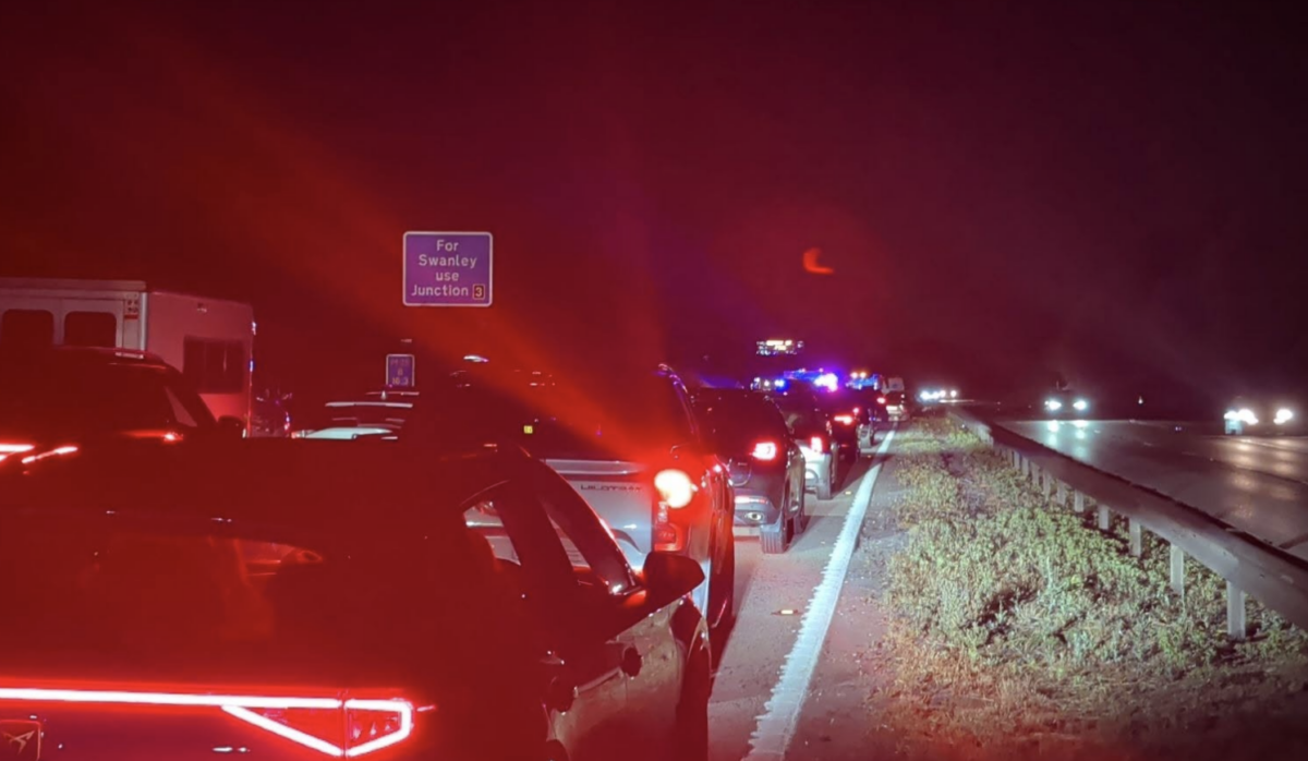 M25 traffic held after crash between Orpington and Swanley