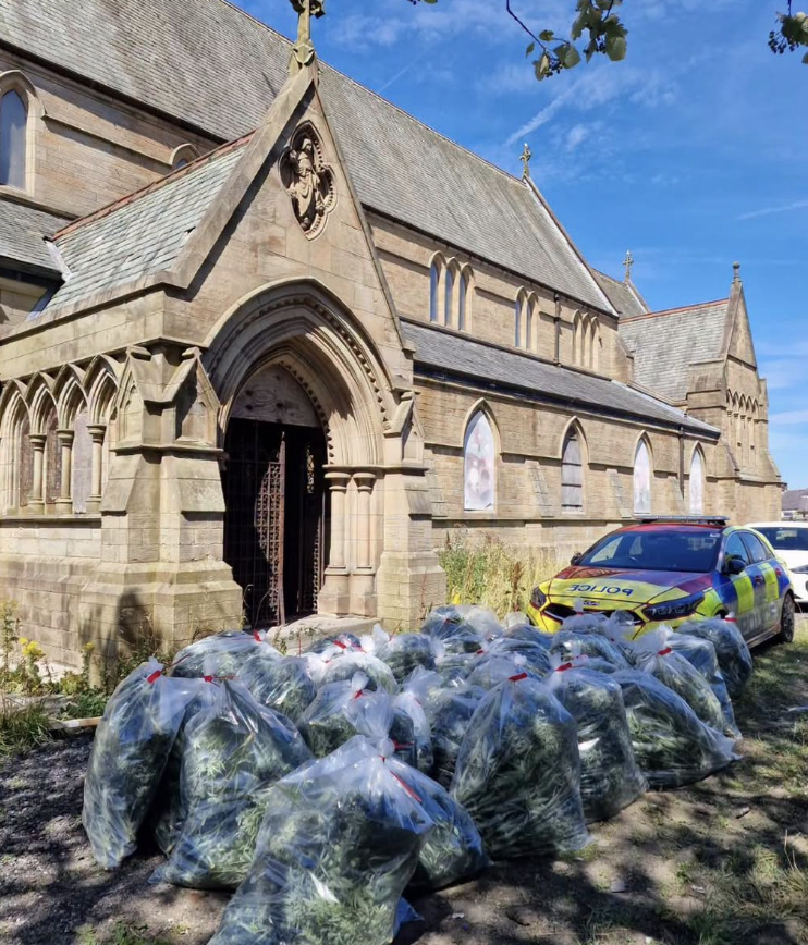 Police uncover 1,500-plant cannabis farm inside former church in Lancashire