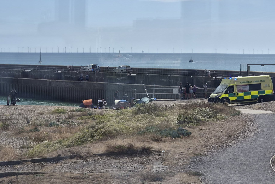 Injured person rescued from breakwater after becoming stranded on Sussex coast