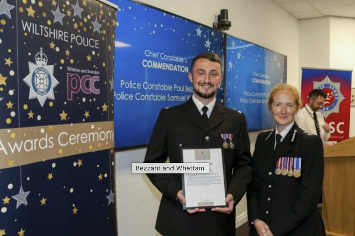 Off-duty Wiltshire Police officers commended after violent supermarket arrest